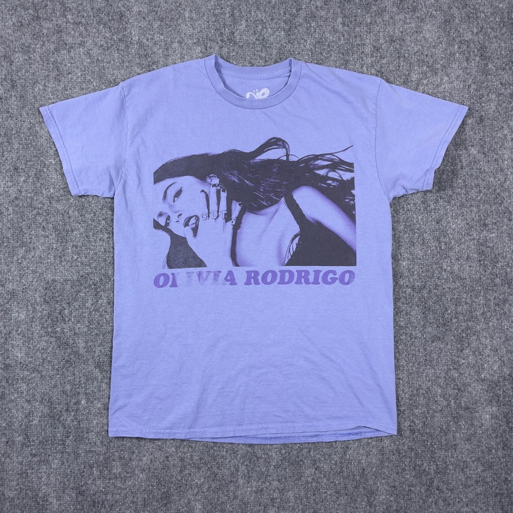 Olivia Rodrigo GUTS T-Shirt Unisex Medium Purple Graphic Print Tour Merch
